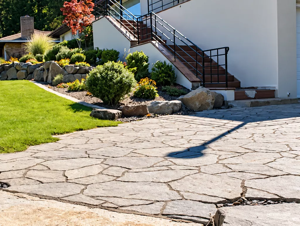 Landscape Design Natural Stone Walkway