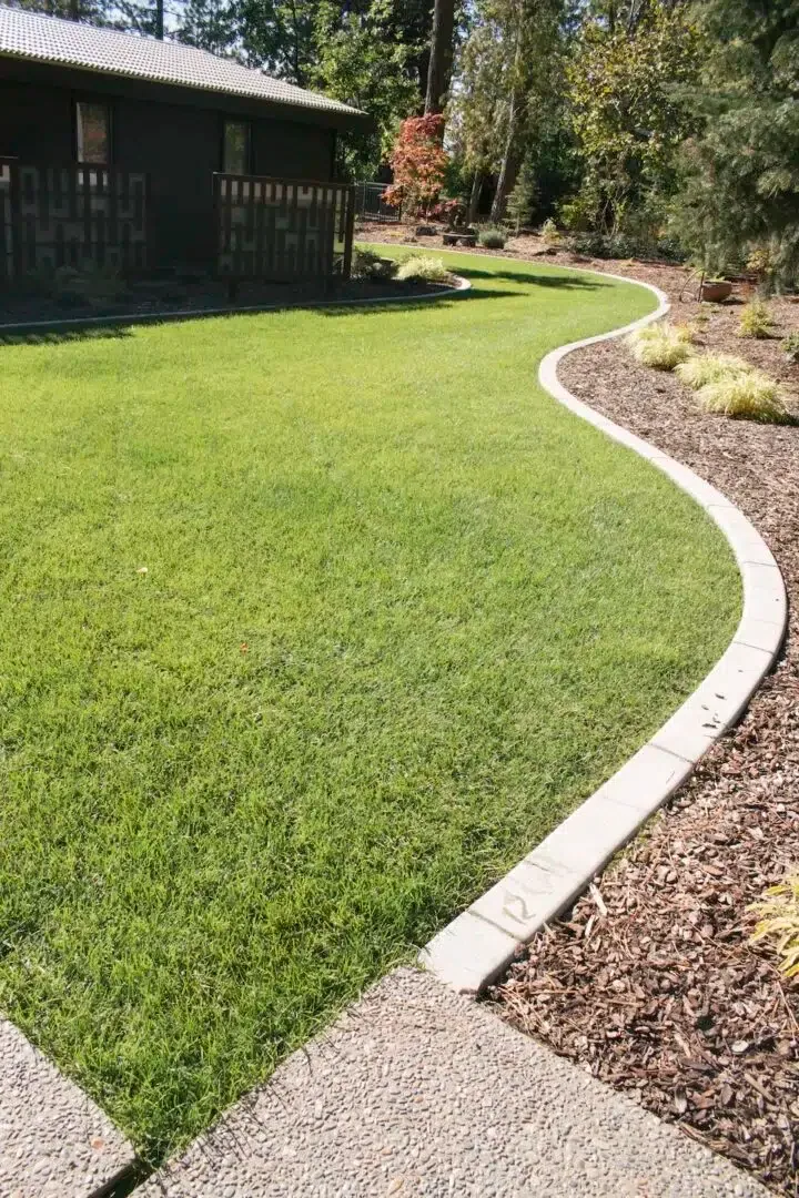 Weed free yard at a home in Spokane Washington