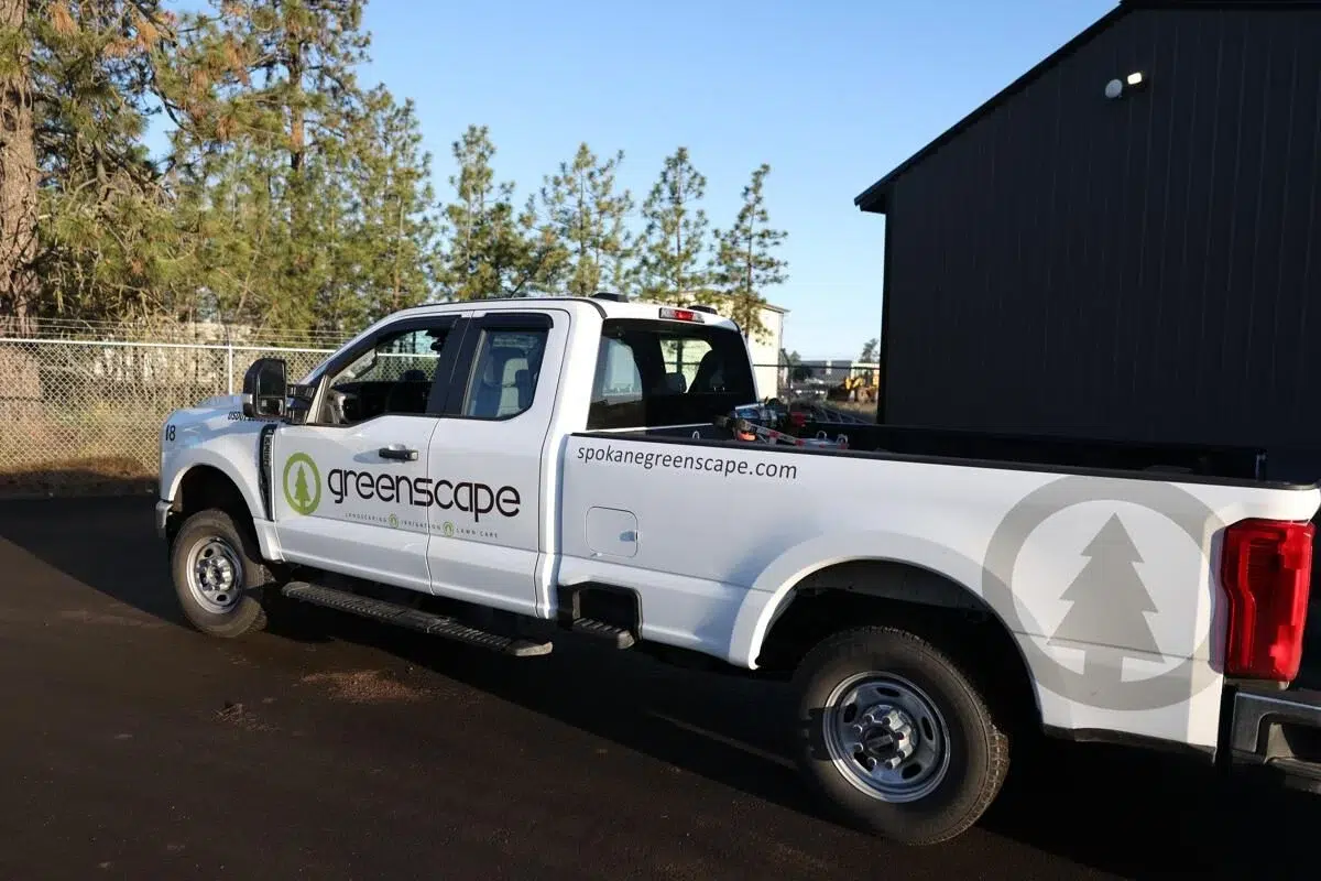Greenscape company truck ready for sod installation services.