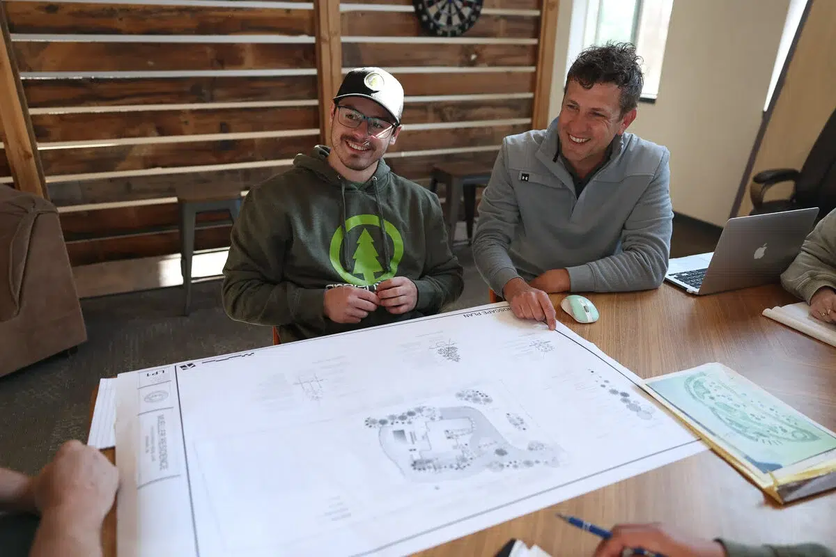 Jesse and a team member