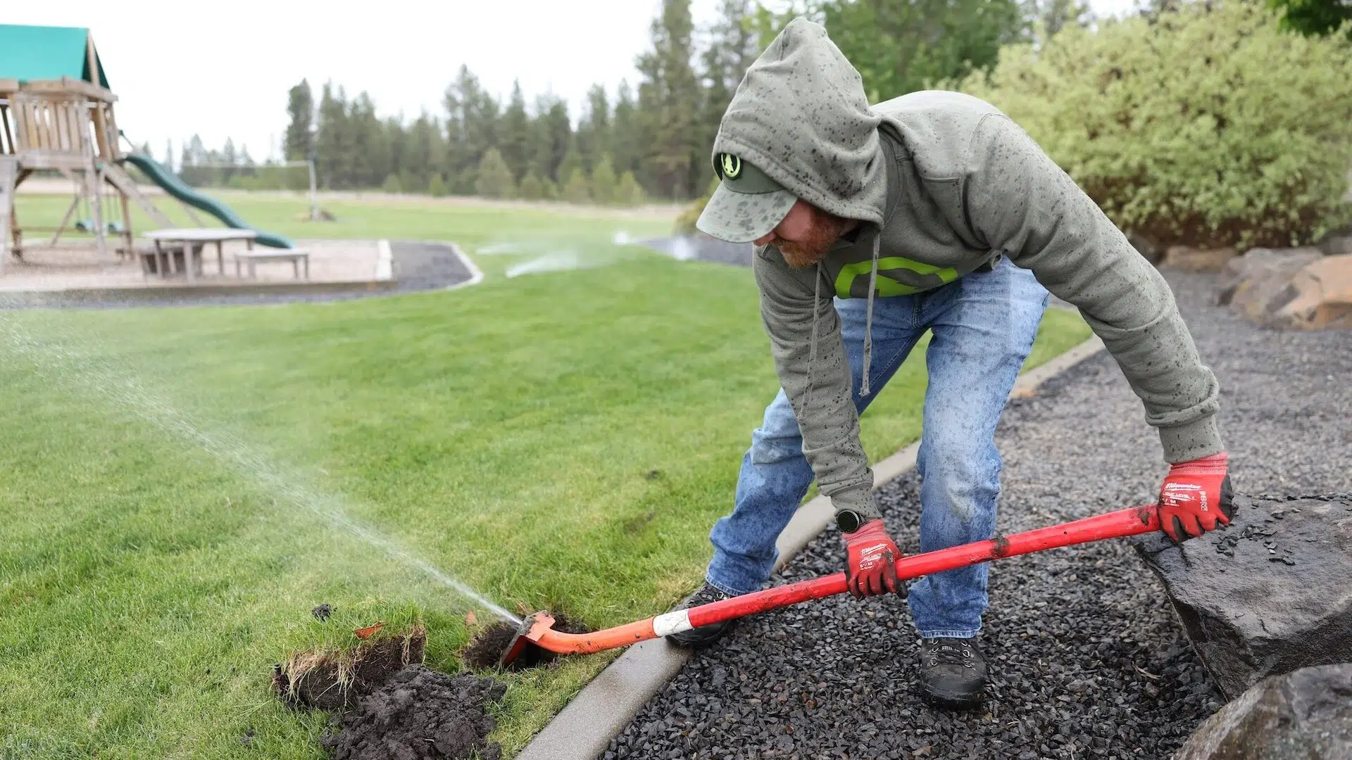 Fixing a broken sprinkler in Spokane Washington