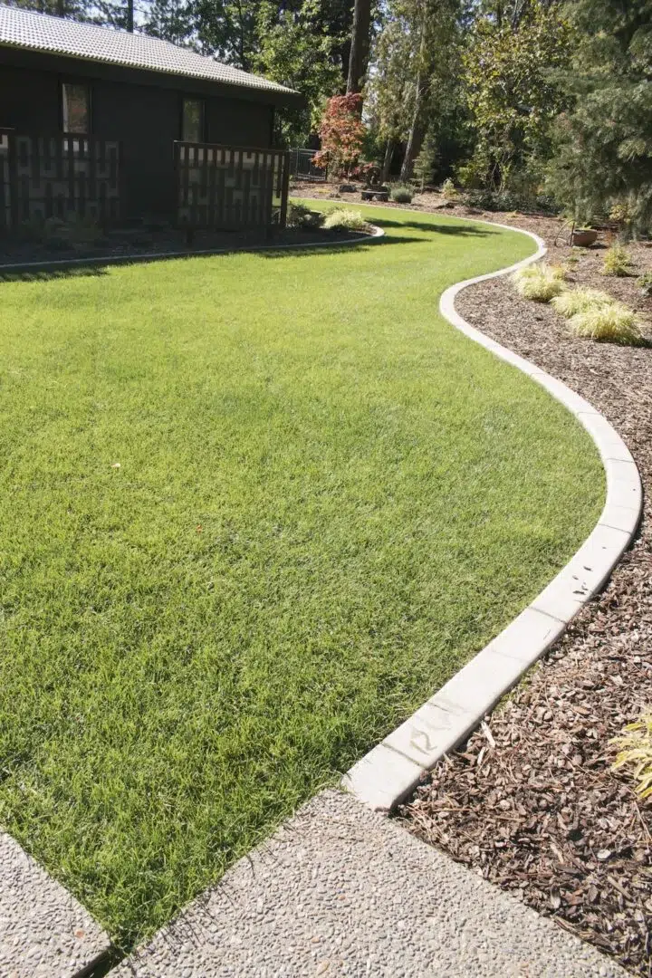 Weed free yard at a home in Spokane Washington