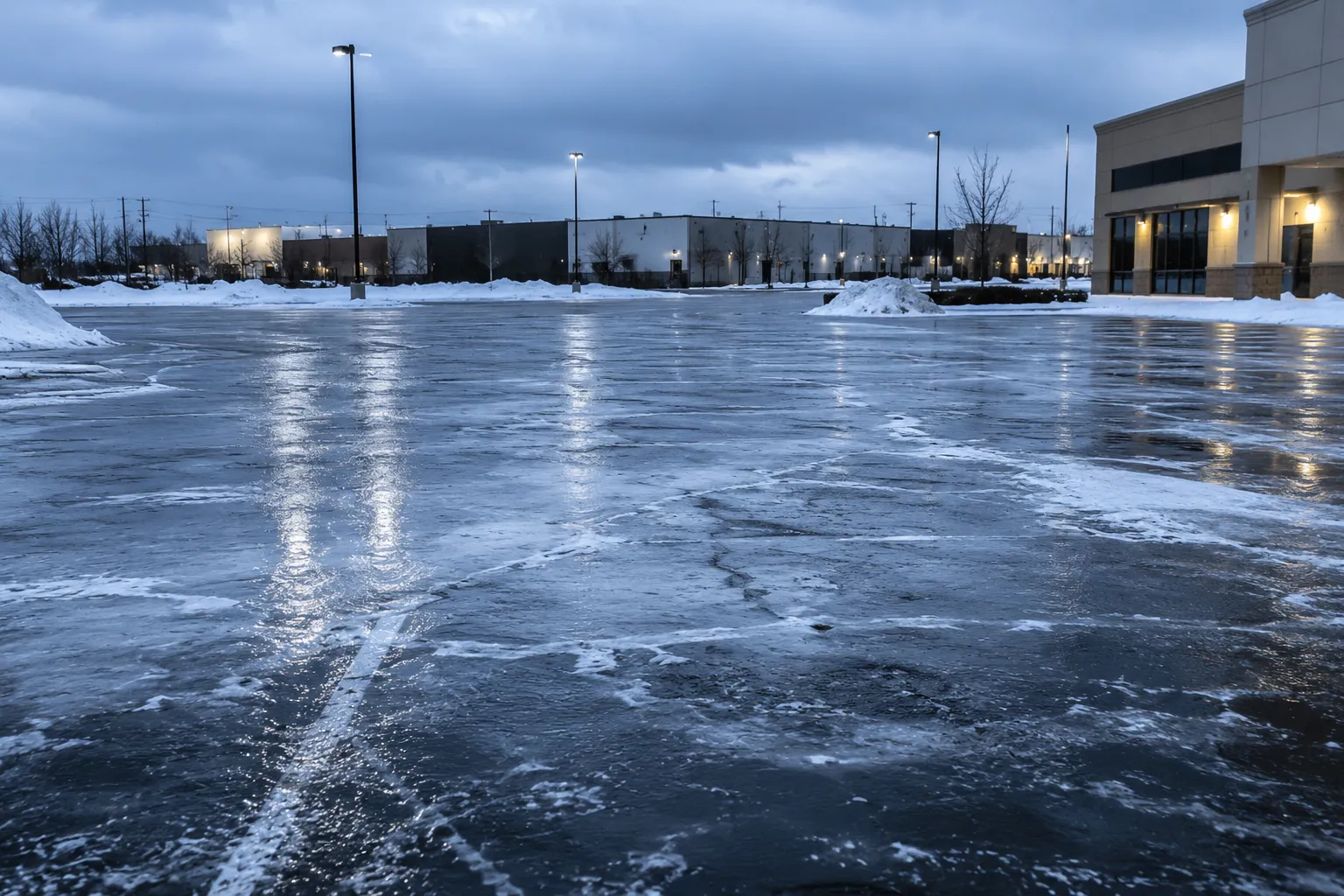 Parking Lot De-Icing in Spokane