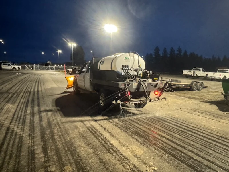 Parking Lot De-Icing in Spokane