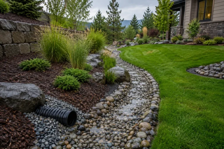 Drainage Solutions for Spokane Yards French Drains, Swales & Grading